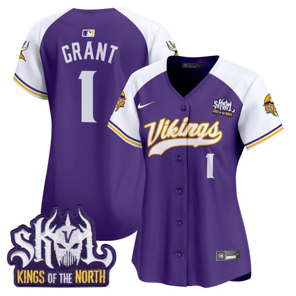 Women's Minnesota Vikings Kings Of The North Patch Vapor Premier Limited Jersey - All Stitched - Image 6