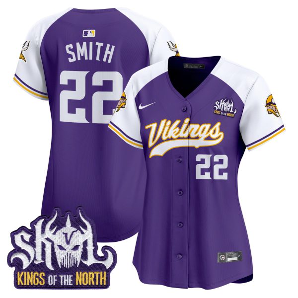 Women's Minnesota Vikings Kings Of The North Patch Vapor Premier Limited Jersey - All Stitched - Image 7