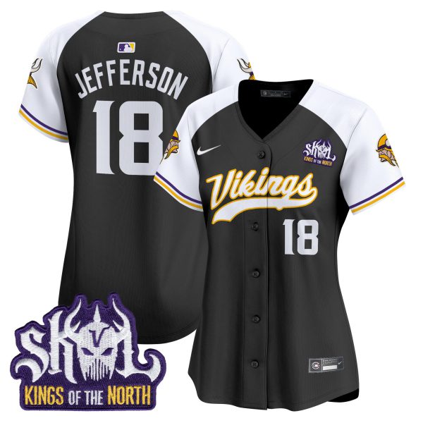Women's Minnesota Vikings Kings Of The North Patch Vapor Premier Limited Jersey - All Stitched - Image 12