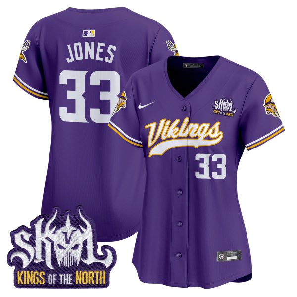 Women's Minnesota Vikings Kings Of The North Patch Vapor Premier Limited Jersey - All Stitched - Image 25