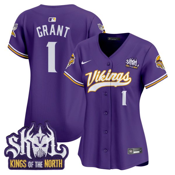 Women's Minnesota Vikings Kings Of The North Patch Vapor Premier Limited Jersey - All Stitched - Image 26