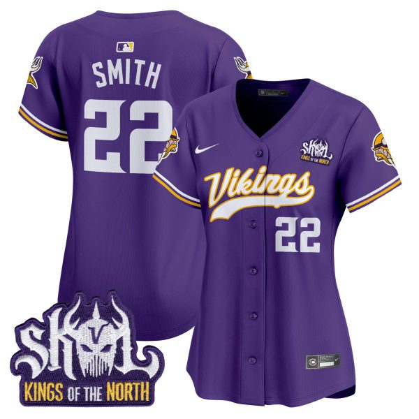 Women's Minnesota Vikings Kings Of The North Patch Vapor Premier Limited Jersey - All Stitched - Image 27