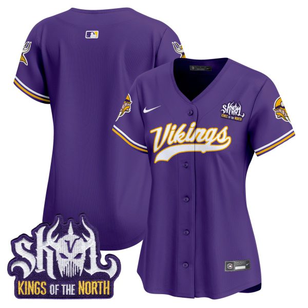 Women's Minnesota Vikings Kings Of The North Patch Vapor Premier Limited Jersey - All Stitched - Image 30