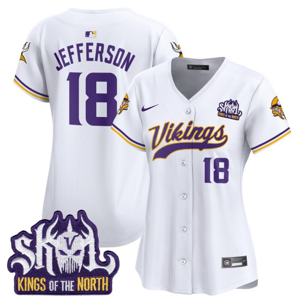 Women's Minnesota Vikings Kings Of The North Patch Vapor Premier Limited Jersey - All Stitched - Image 32