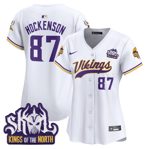 Women's Minnesota Vikings Kings Of The North Patch Vapor Premier Limited Jersey - All Stitched - Image 38