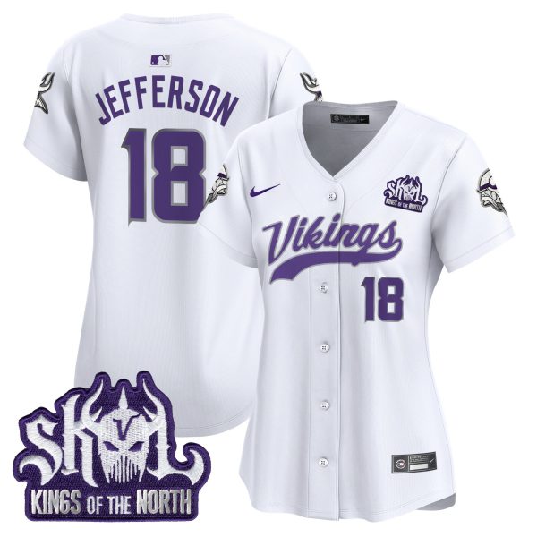 Women's Minnesota Vikings Kings Of The North Patch Vapor Premier Limited Jersey - All Stitched - Image 42