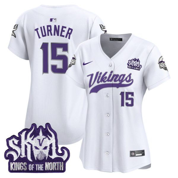 Women's Minnesota Vikings Kings Of The North Patch Vapor Premier Limited Jersey - All Stitched - Image 44
