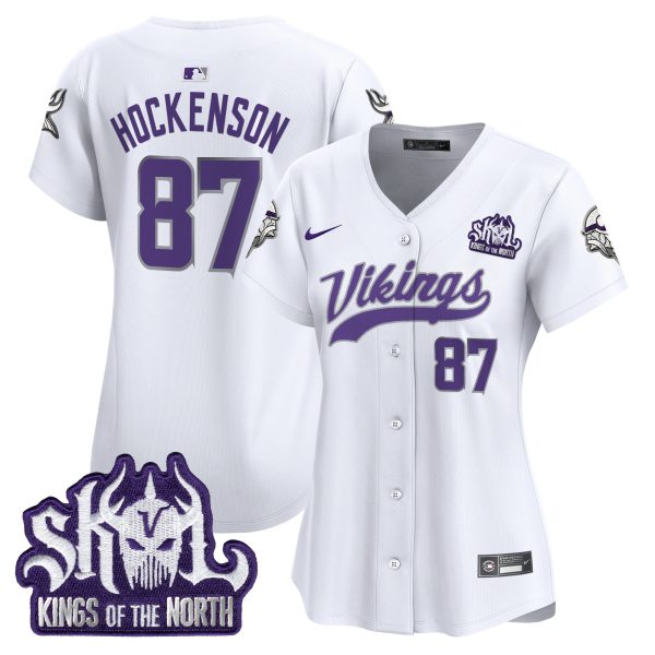 Women's Minnesota Vikings Kings Of The North Patch Vapor Premier Limited Jersey - All Stitched - Image 48