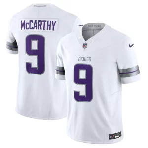JJ McCarthy #9 Minnesota Vikings Winter Warrior White Out Alternate Jersey - All Stitched