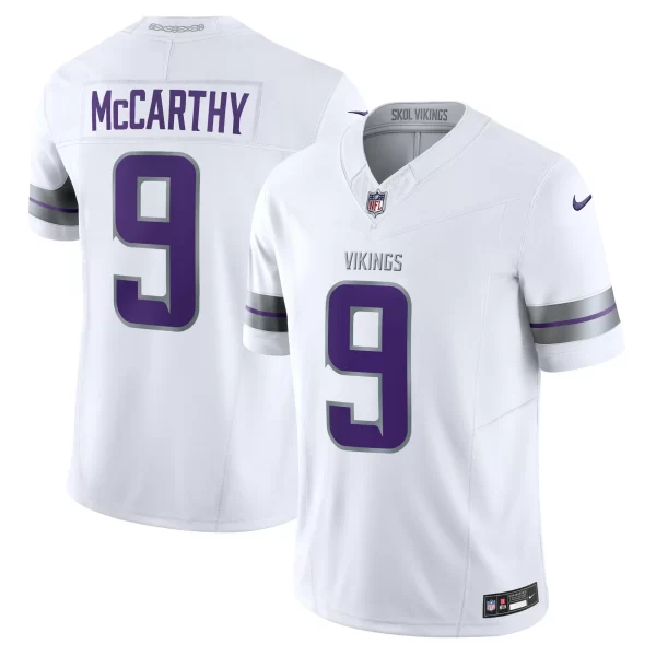 JJ McCarthy #9 Minnesota Vikings Winter Warrior White Out Alternate Jersey - All Stitched