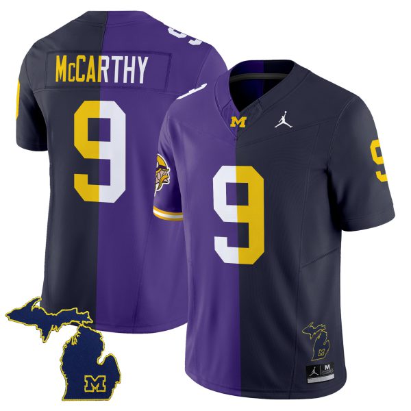 J.J. McCarthy Minnesota Vikings Split Vapor Limited Jersey - All Stitched