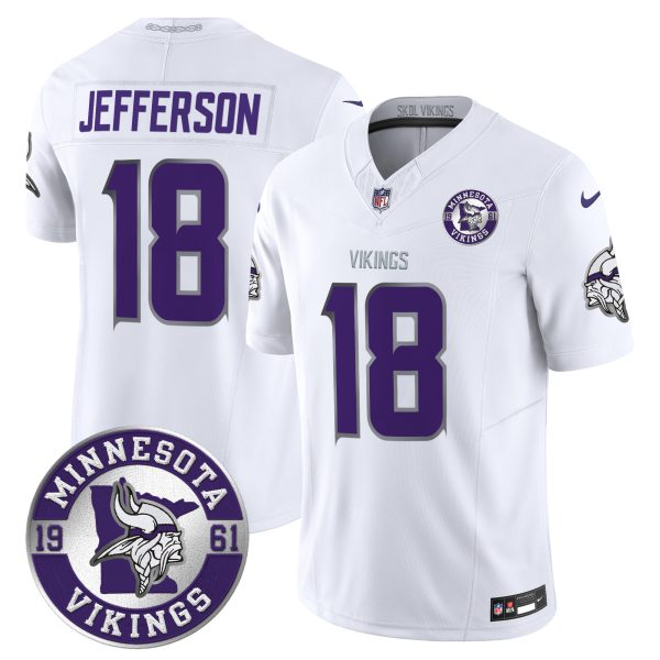 Men's Minnesota Vikings 2024 Vapor Limited Jersey V2 - Est. 1961 Patch - All Stitched - Image 38