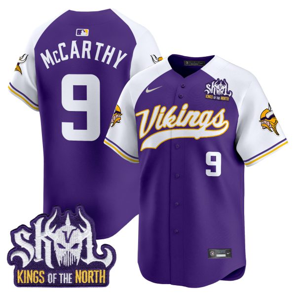 Men's Minnesota Vikings Kings Of The North Patch Vapor Premier Limited Jersey - All Stitched - Image 3