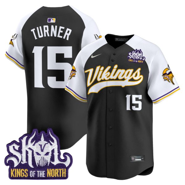 Men's Minnesota Vikings Kings Of The North Patch Vapor Premier Limited Jersey - All Stitched - Image 14