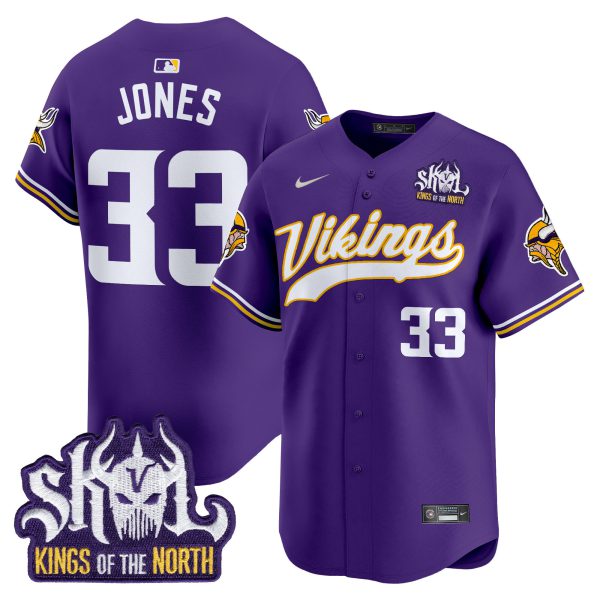 Men's Minnesota Vikings Kings Of The North Patch Vapor Premier Limited Jersey - All Stitched - Image 25