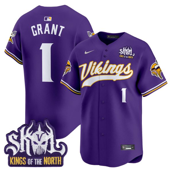 Men's Minnesota Vikings Kings Of The North Patch Vapor Premier Limited Jersey - All Stitched - Image 26
