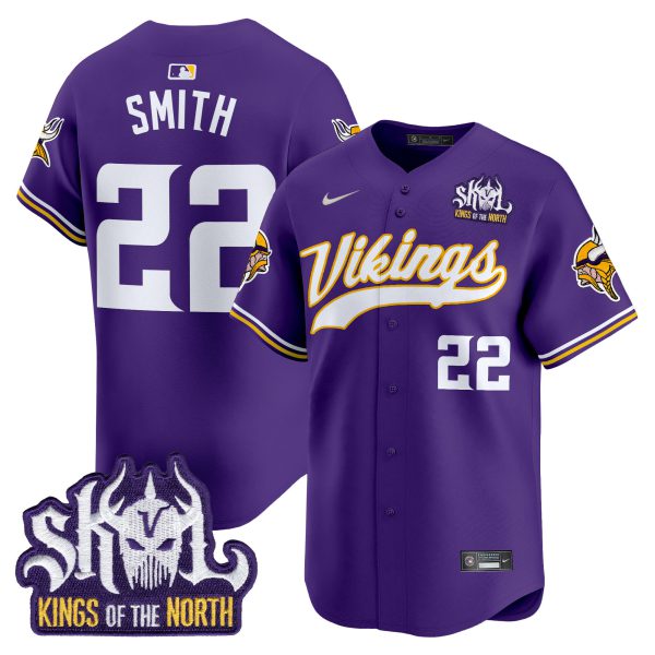 Men's Minnesota Vikings Kings Of The North Patch Vapor Premier Limited Jersey - All Stitched - Image 27
