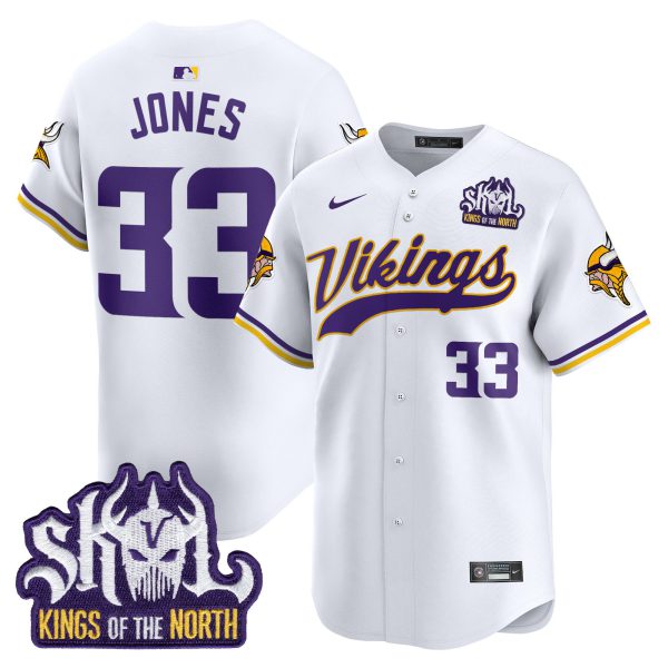 Men's Minnesota Vikings Kings Of The North Patch Vapor Premier Limited Jersey - All Stitched - Image 35