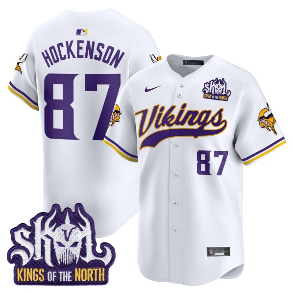 Men's Minnesota Vikings Kings Of The North Patch Vapor Premier Limited Jersey - All Stitched - Image 38