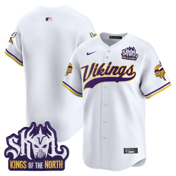 Men's Minnesota Vikings Kings Of The North Patch Vapor Premier Limited Jersey - All Stitched - Image 40