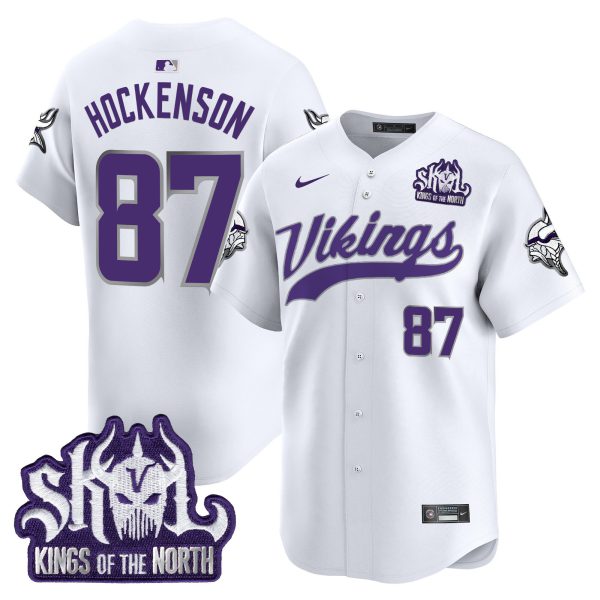 Men's Minnesota Vikings Kings Of The North Patch Vapor Premier Limited Jersey - All Stitched - Image 48