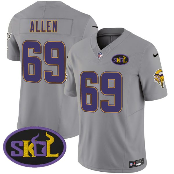 Jared Allen Minnesota Vikings Gray Jersey - All Stitched