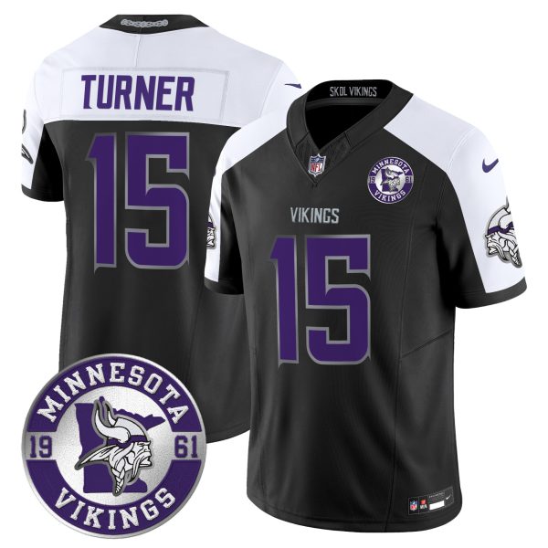 Men's Minnesota Vikings 2024 Vapor Limited Jersey - Est. 1961 Patch - All Stitched - Image 22