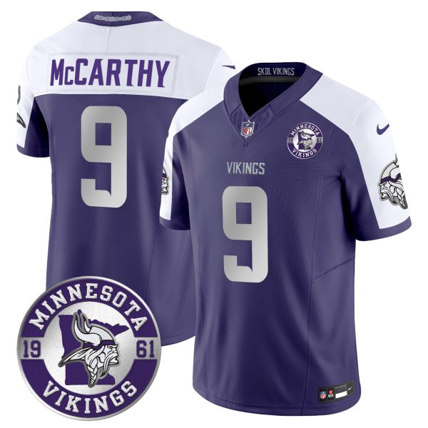 Men's Minnesota Vikings 2024 Vapor Limited Jersey - Est. 1961 Patch - All Stitched - Image 30