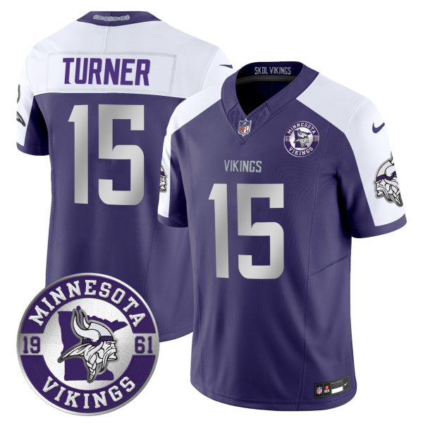 Men's Minnesota Vikings 2024 Vapor Limited Jersey - Est. 1961 Patch - All Stitched - Image 31