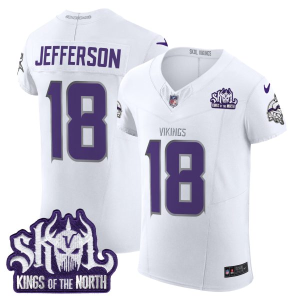 Men's Minnesota Vikings 2024 Winter Warrior Skol Patch Vapor Elite Jersey - All Stitched - Image 2