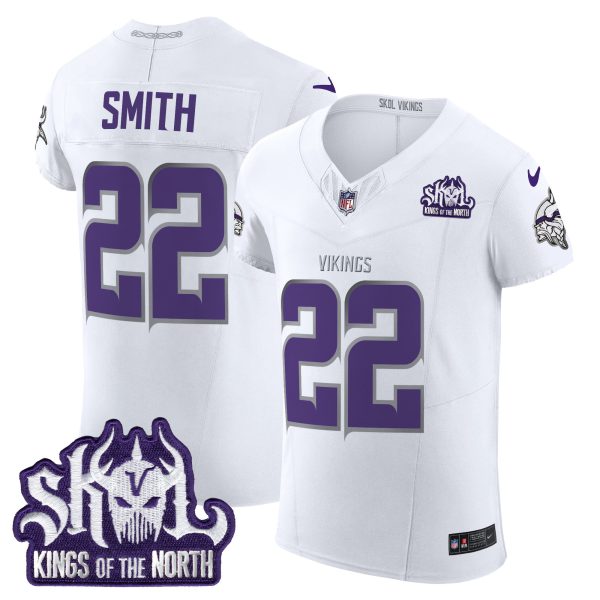 Men's Minnesota Vikings 2024 Winter Warrior Skol Patch Vapor Elite Jersey - All Stitched - Image 7
