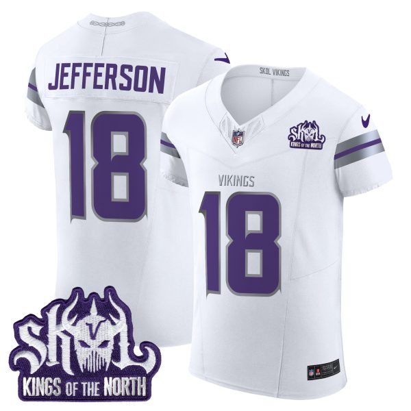 Men's Minnesota Vikings 2024 Winter Warrior Skol Patch Vapor Elite Jersey - All Stitched - Image 11