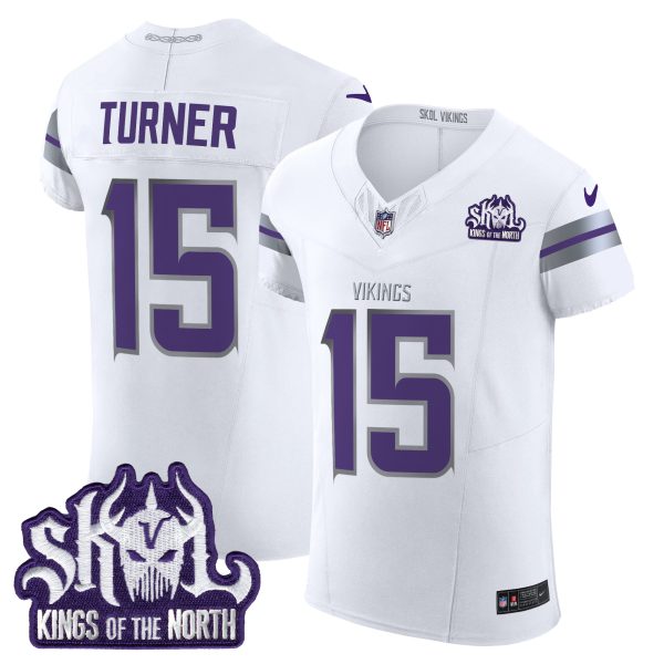 Men's Minnesota Vikings 2024 Winter Warrior Skol Patch Vapor Elite Jersey - All Stitched - Image 13