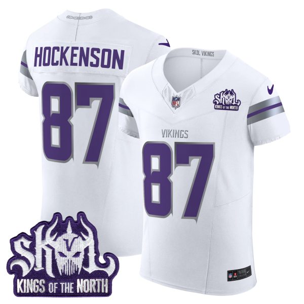 Men's Minnesota Vikings 2024 Winter Warrior Skol Patch Vapor Elite Jersey - All Stitched - Image 17