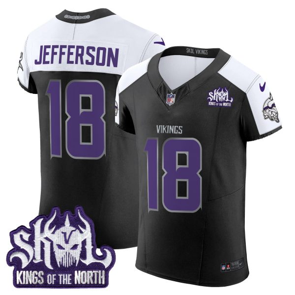Men's Minnesota Vikings 2024 Winter Warrior Skol Patch Vapor Elite Jersey - All Stitched - Image 20