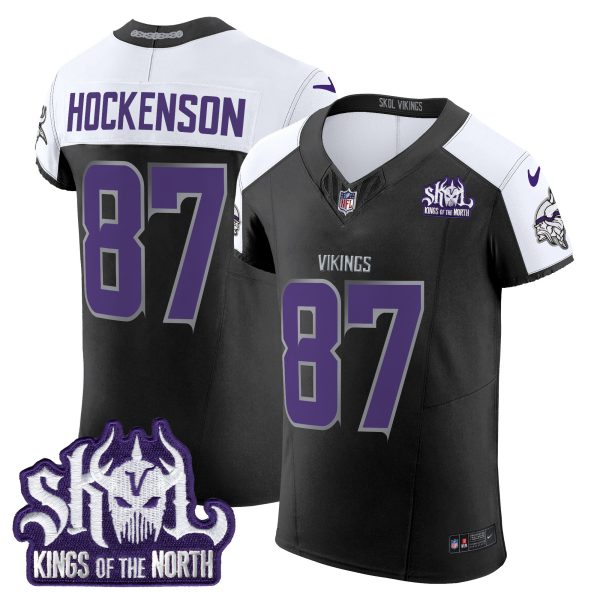 Men's Minnesota Vikings 2024 Winter Warrior Skol Patch Vapor Elite Jersey - All Stitched - Image 26