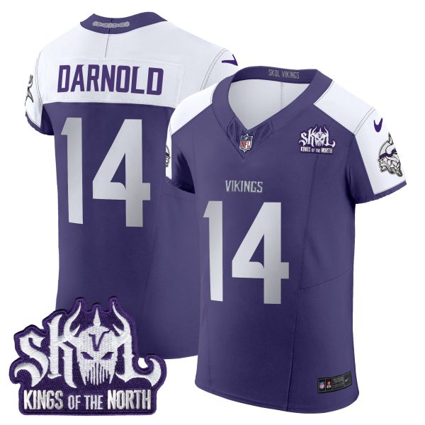 Men's Minnesota Vikings 2024 Winter Warrior Skol Patch Vapor Elite Jersey - All Stitched - Image 28
