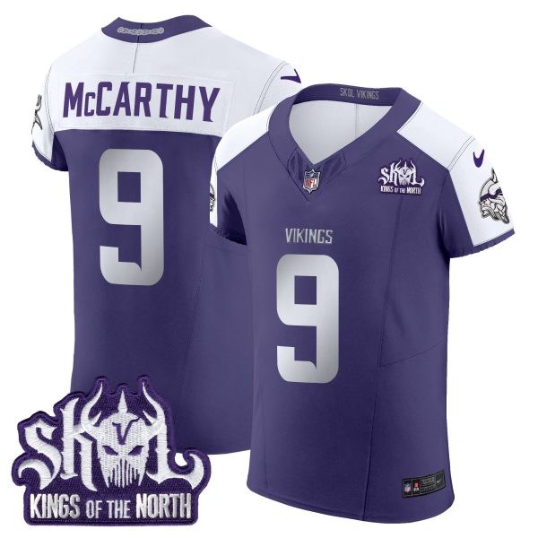 Men's Minnesota Vikings 2024 Winter Warrior Skol Patch Vapor Elite Jersey - All Stitched - Image 30