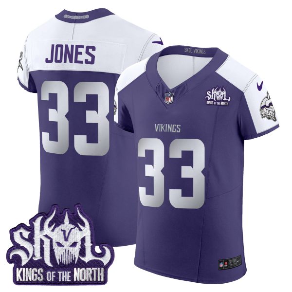Men's Minnesota Vikings 2024 Winter Warrior Skol Patch Vapor Elite Jersey - All Stitched - Image 32