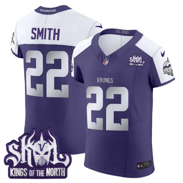 Men's Minnesota Vikings 2024 Winter Warrior Skol Patch Vapor Elite Jersey - All Stitched - Image 34