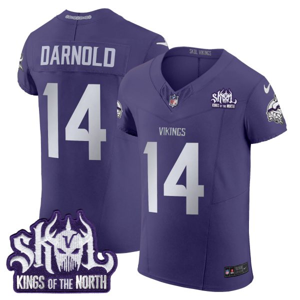 Men's Minnesota Vikings 2024 Winter Warrior Skol Patch Vapor Elite Jersey - All Stitched - Image 37