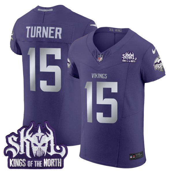 Men's Minnesota Vikings 2024 Winter Warrior Skol Patch Vapor Elite Jersey - All Stitched - Image 40