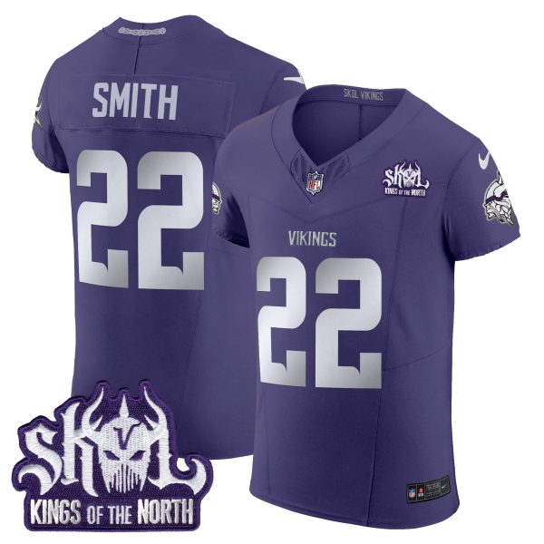 Men's Minnesota Vikings 2024 Winter Warrior Skol Patch Vapor Elite Jersey - All Stitched - Image 43
