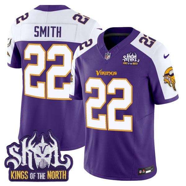 Men's Minnesota Vikings King Of The North Patch Throwback Vapor Limited Jersey - All Stitched - Image 7