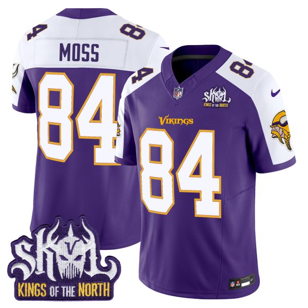 Men's Minnesota Vikings King Of The North Patch Throwback Vapor Limited Jersey - All Stitched - Image 9