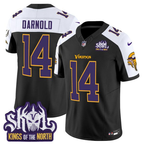 Men's Minnesota Vikings King Of The North Patch Throwback Vapor Limited Jersey - All Stitched - Image 10