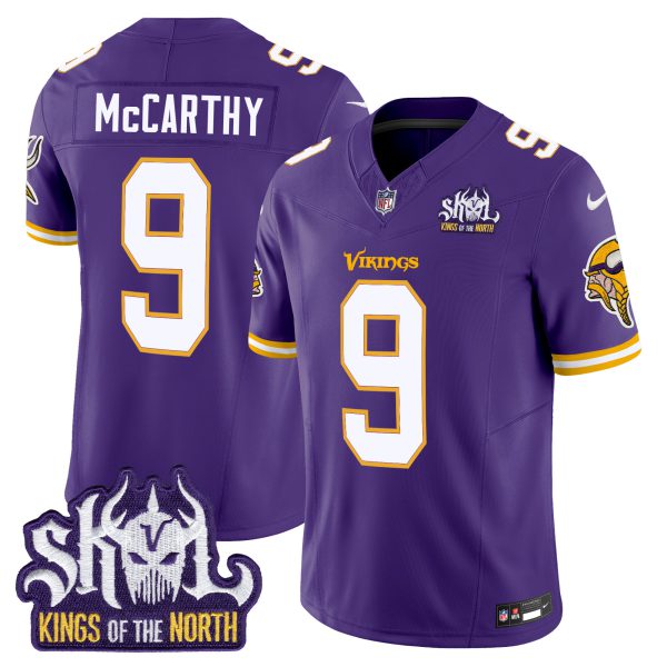 Men's Minnesota Vikings King Of The North Patch Throwback Vapor Limited Jersey - All Stitched - Image 21