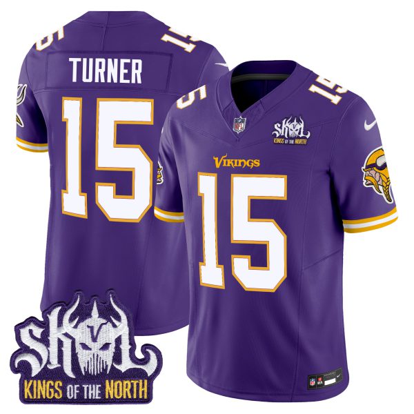 Men's Minnesota Vikings King Of The North Patch Throwback Vapor Limited Jersey - All Stitched - Image 22