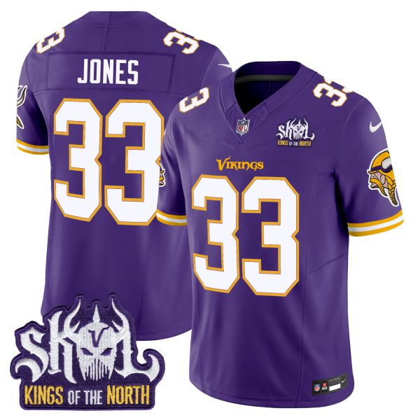 Men's Minnesota Vikings King Of The North Patch Throwback Vapor Limited Jersey - All Stitched - Image 23