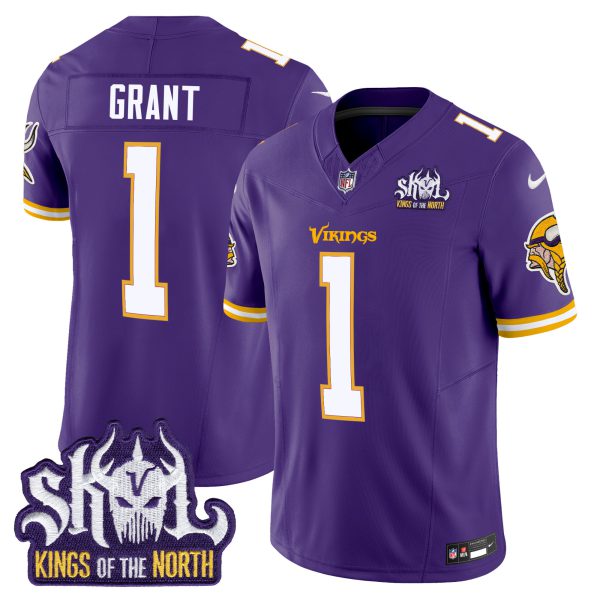 Men's Minnesota Vikings King Of The North Patch Throwback Vapor Limited Jersey - All Stitched - Image 24